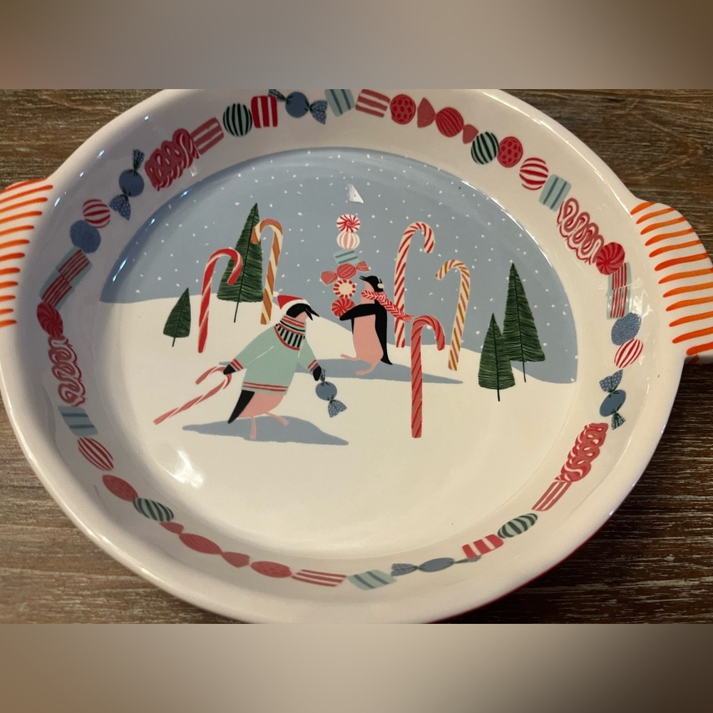 ANTHROPOLOGIE GEORGE & VIV VERY MERRY PIE DISH - Picture 5 of 9